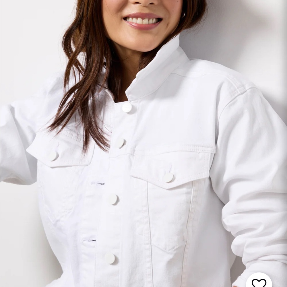 Kut from the Kloth White Jean Jacket Amelia Style - Picture 2 of 9